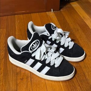 Adidas Mens Black and White Sneakers